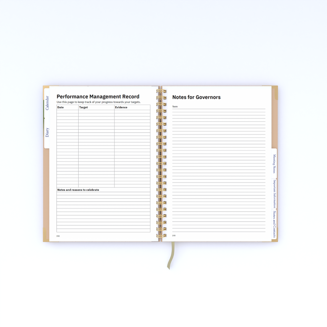 School Business Manager Planner 2026/27 - Meadow Design