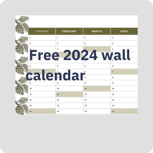 2024 Wall Chart Calendar