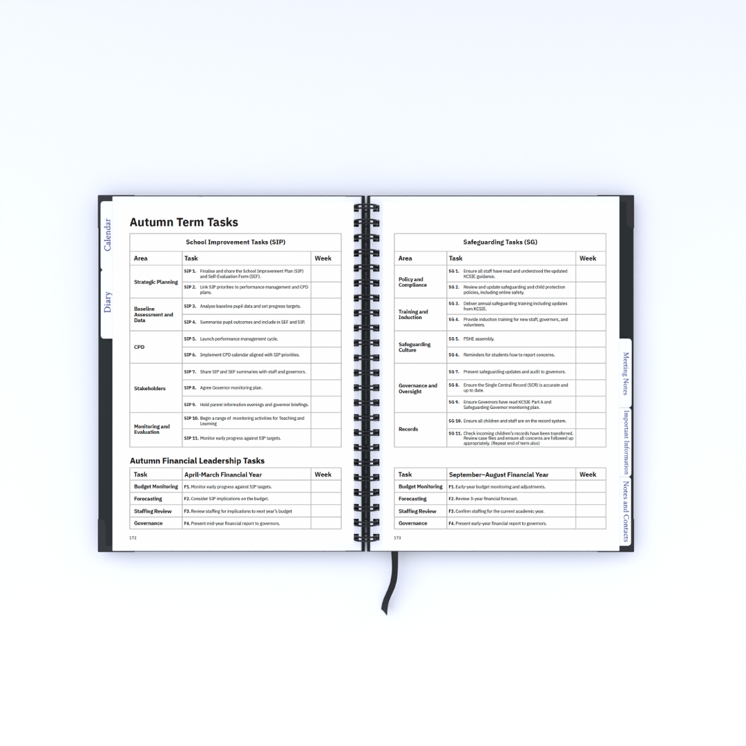 Assistant Headteacher Planner ® 2026/27 - Cottage Design