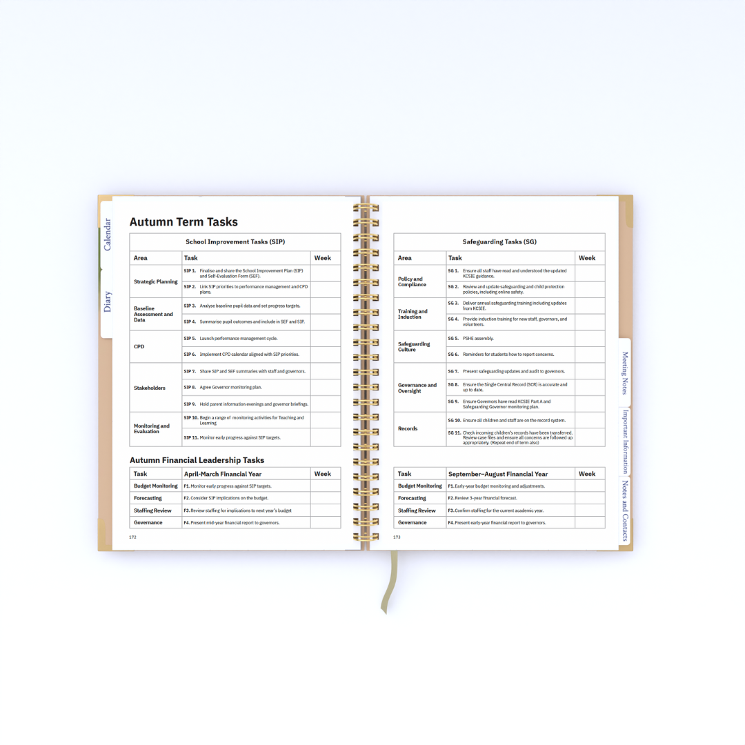 Assistant Headteacher Planner® 2026/27 - Meadow Design
