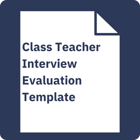 Class Teacher Interview Evaluation Template