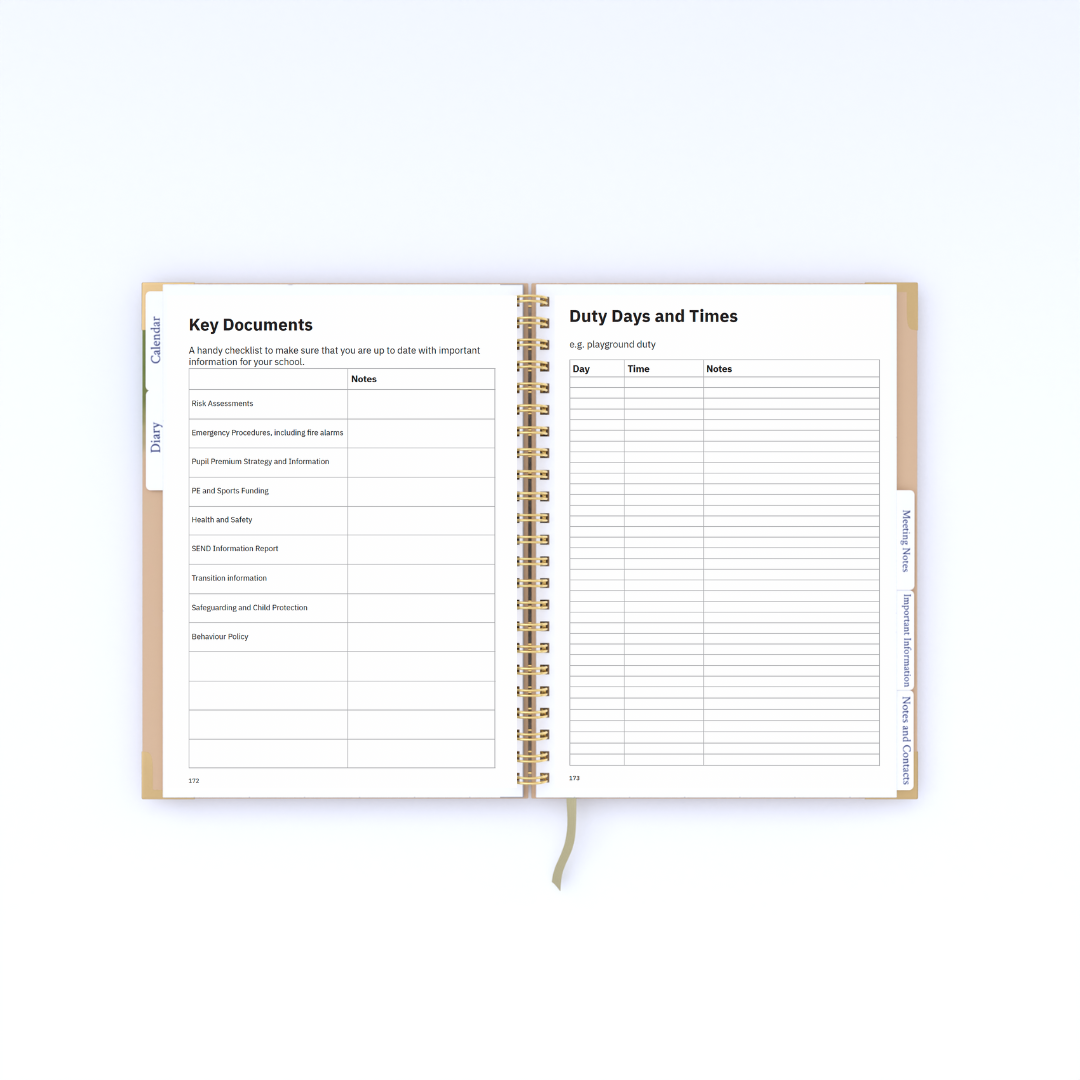 Teacher Planner 2026/27 - Meadow Design