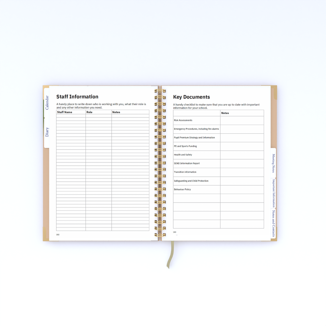 Headteacher Planner®  2026/27 - Meadow Design