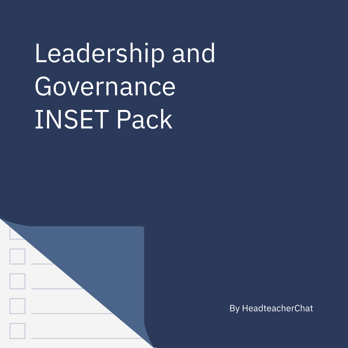 Leadership and Governance INSET Pack cover
