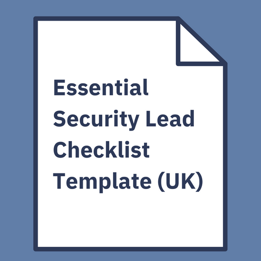 Essential Security Lead Checklist Template (UK)