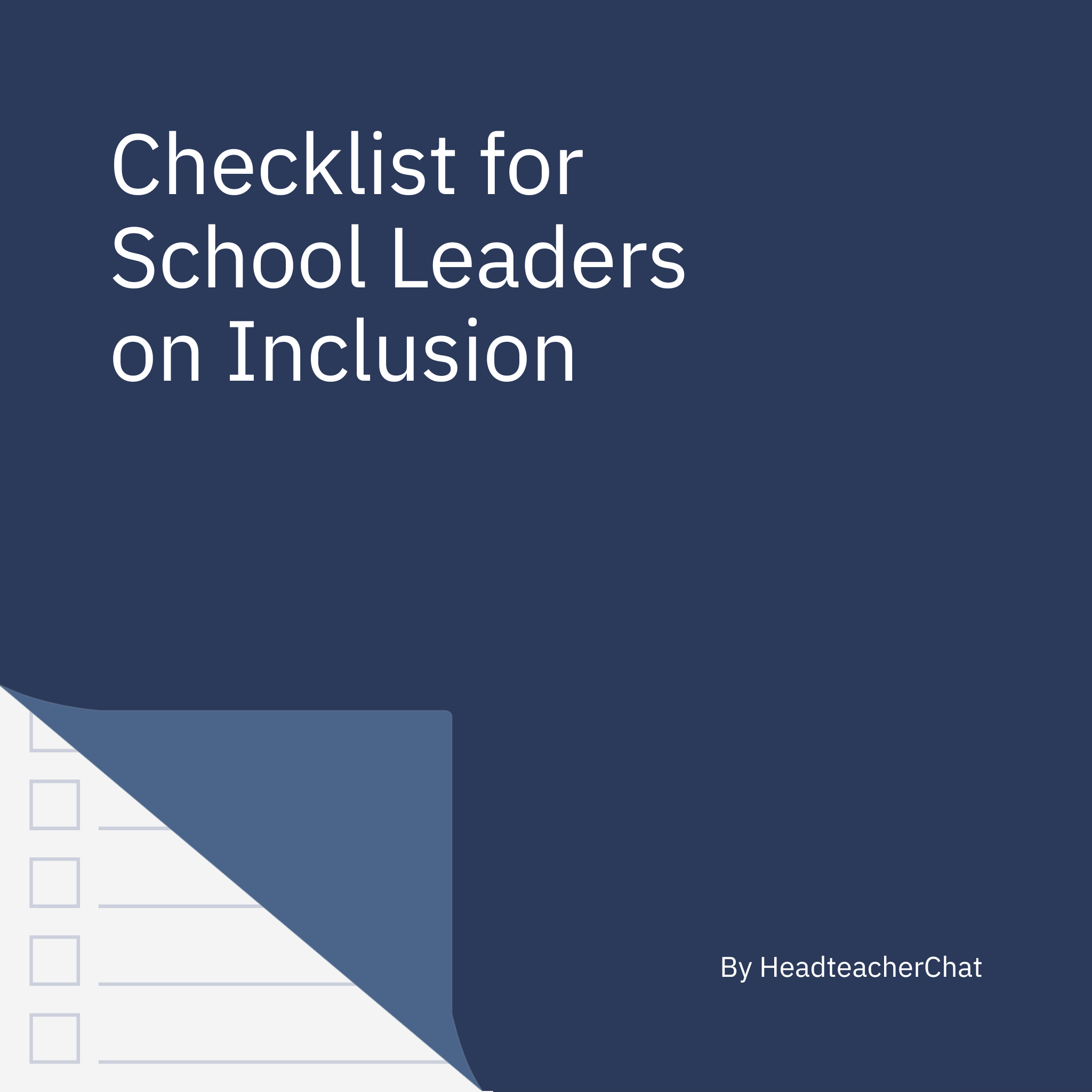 Checklist for School Leaders on Inclusion