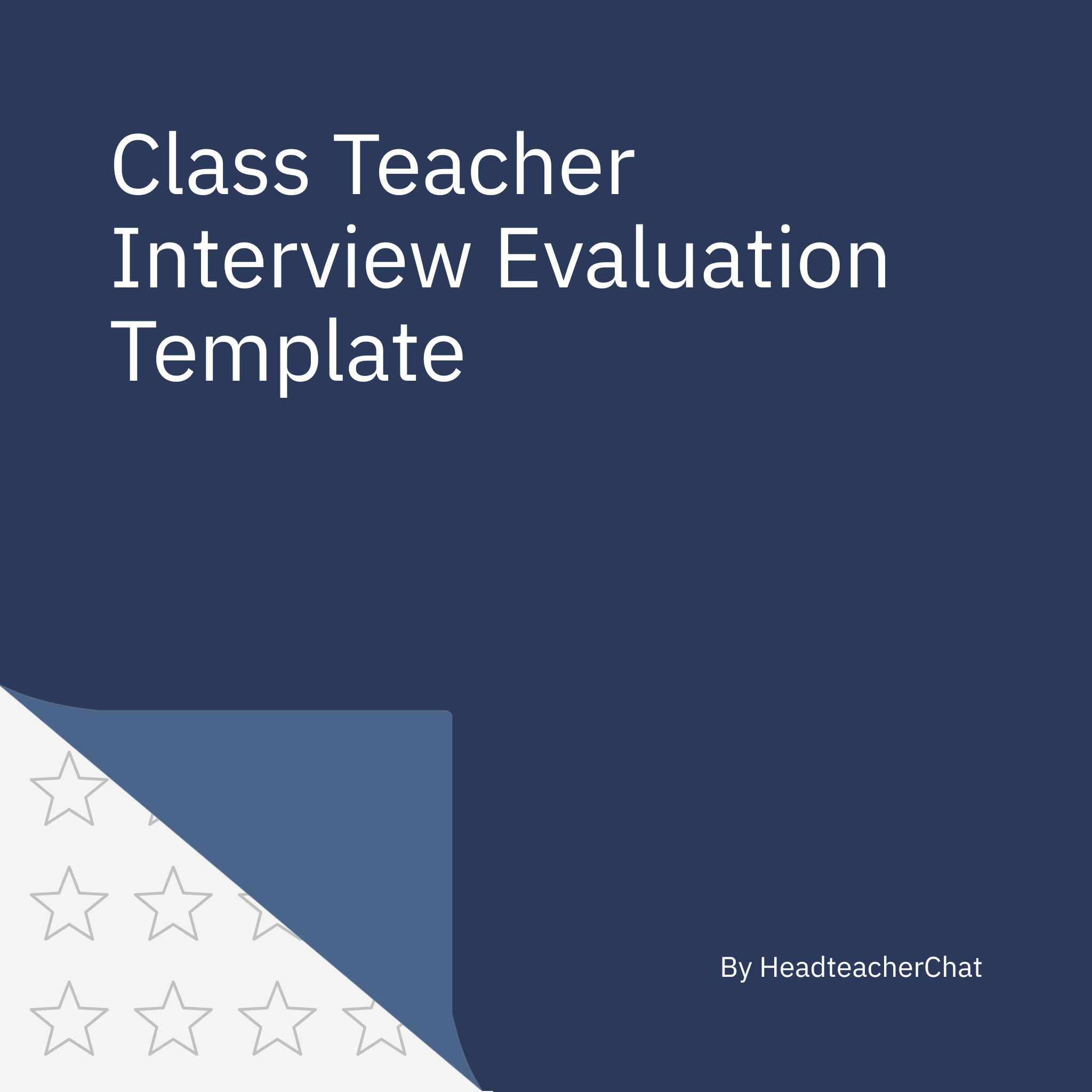 Class Teacher Interview Evaluation Template