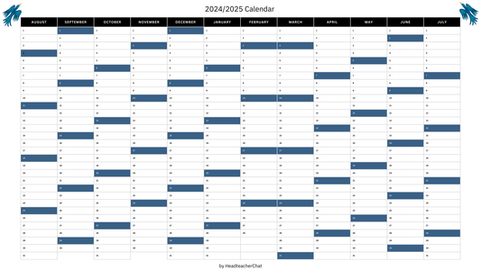 2024-2025 Academic Year Wall Planner