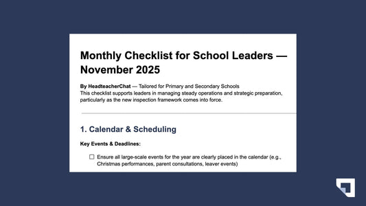 Monthly Checklist for School Leaders – November 2025