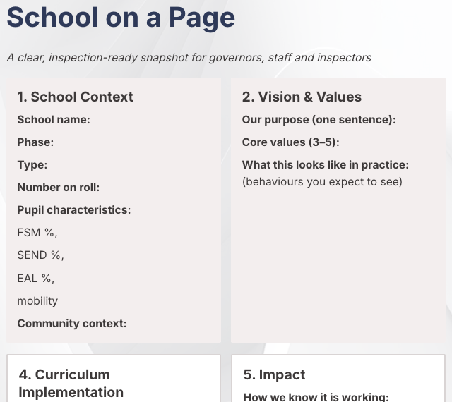 School on a Page