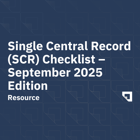 Single Central Record (SCR) Checklist – KCSIE Compliant (September 2025)