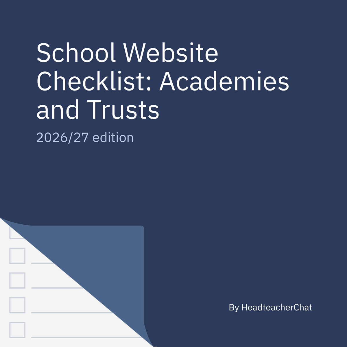 School Website Checklist for Academies and Trusts 2026/27 cover